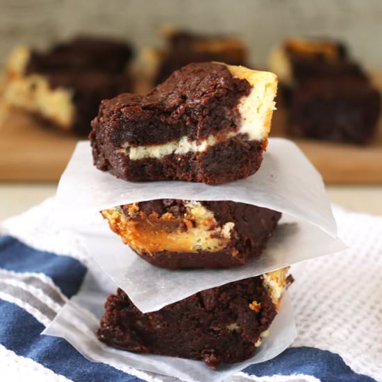 Cream Cheese Fudge Brownies - Recipe photo by honeyandbirch