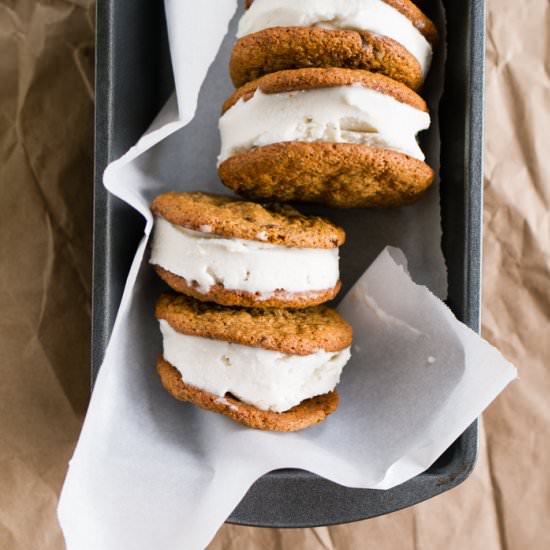 Chocolate Chip Ice Cream Sandwiches - Recipe photo by cakeoversteak