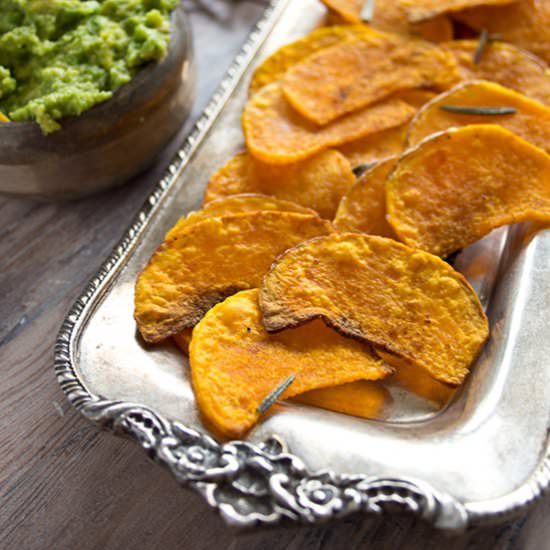 Easy Butternut Squash Crisps - Recipe photo by Sugar Free Londoner