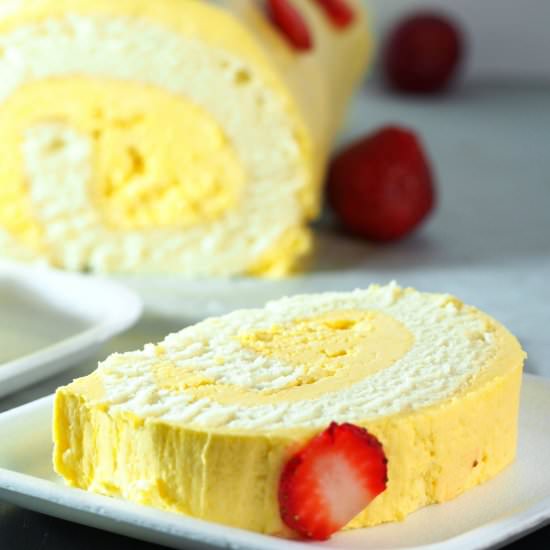 Mango Cake Roll - Recipe photo by Woman Scribbles