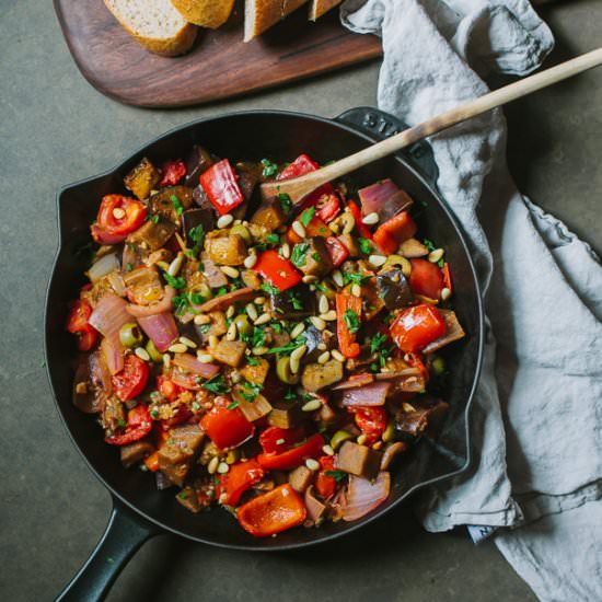 Sicilian Caponata - Recipe photo by gatheranddine