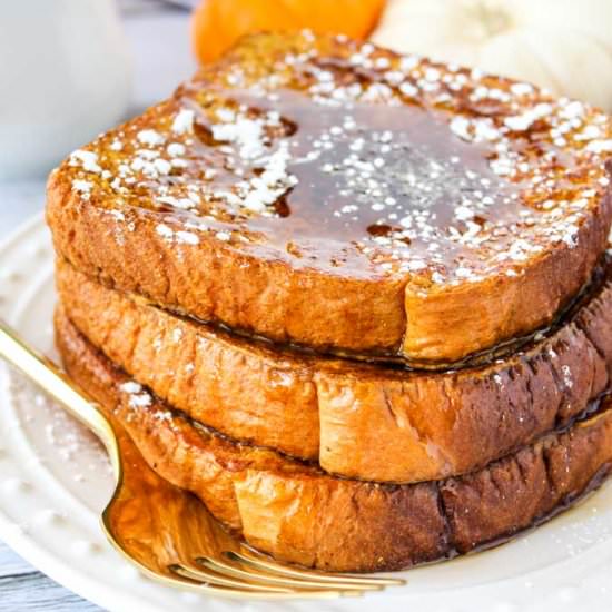 Pumpkin French Toast - Recipe photo by bakedinaz