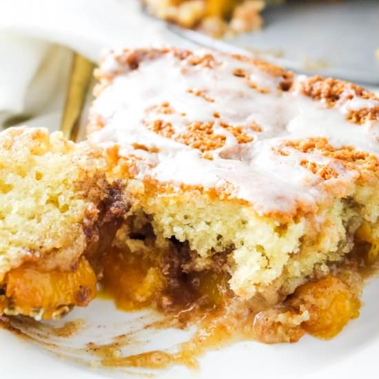 Peach Coffee Cake - Recipe photo by bakedinaz