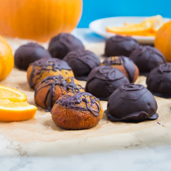 White Choc Orange Pumpkin Cake Pops - Recipe photo by WhittyPaleo