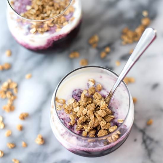 Blueberry Chia Breakfast Parfaits - Recipe photo by Alexandra Caspero