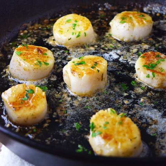 Pan-Seared Scallops in Lemon Butter - Recipe photo by Kitchen Swagger