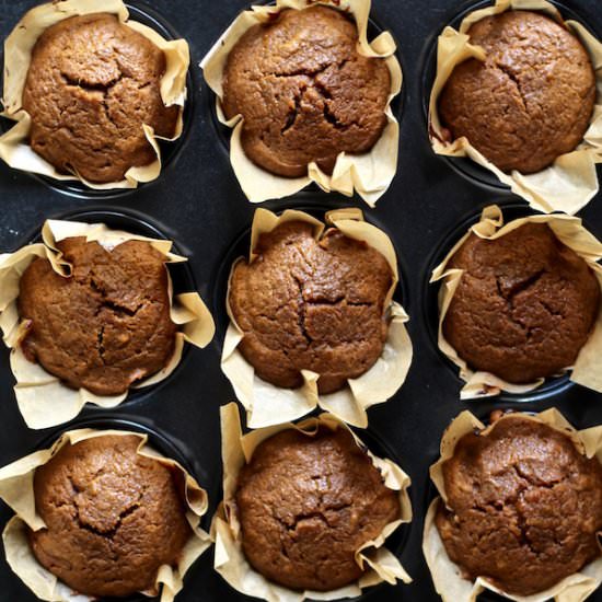 Spiced Pumpkin Mufiins - Recipe photo by bessiebakes