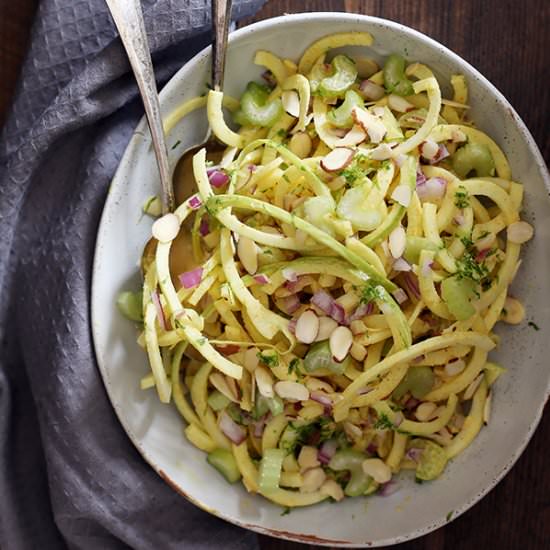 Spiralized Indian Waldorf Salad - Recipe photo by Melanie Makes