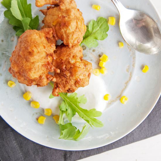 Prosciutto and Corn Fritters - Recipe photo by thecharmingdetroiter