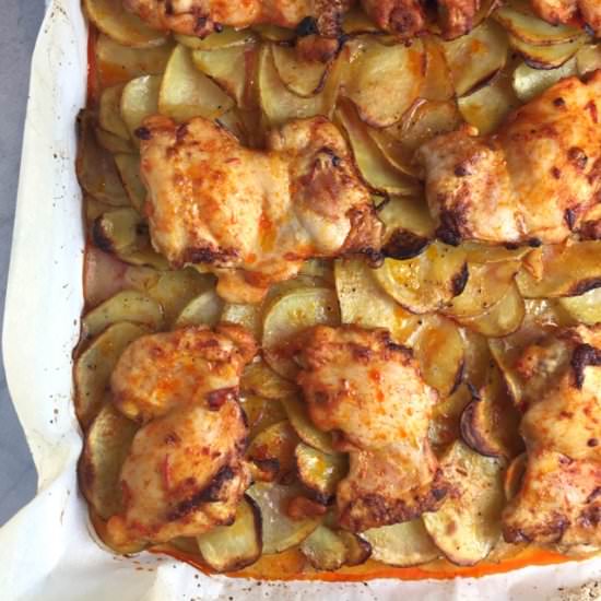 Harissa Chicken & Potatoes - Recipe photo by thebrookcook.wordpress.com