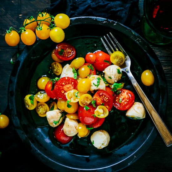 Italian Tomato Salad - Recipe photo by MunchkinTime