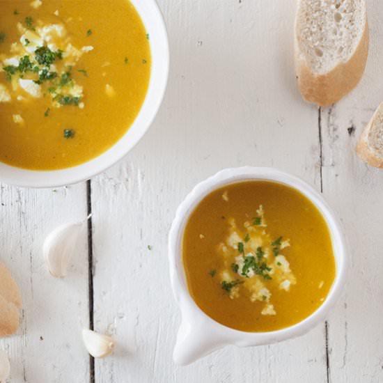 Roasted Yellow Pepper Soup - Recipe photo by ohmydish
