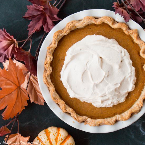 Pumpkin Pie w/ Salted Caramel Whip - Recipe photo by littlesweetbaker