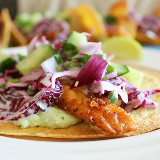 Fish Tacos with a 7up Batter - Recipe photo by SlowThe CookDown