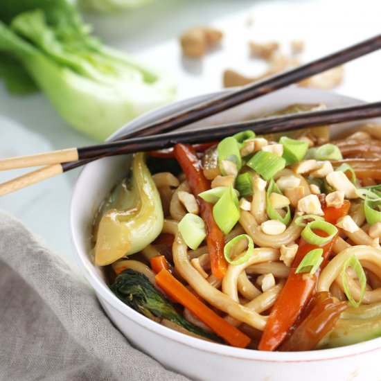 Bok Choy Udon Noodle Bowl - Recipe photo by EatInEatOut Magazine