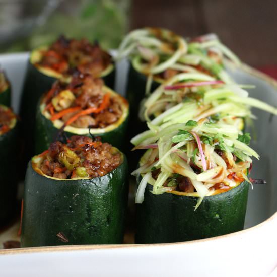 Vietnamese Turkey Zucchini Cups - Recipe photo by EatInEatOut Magazine