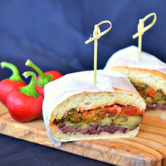 Vegan Muffaletta Sandwiches - Recipe photo by jollytomato
