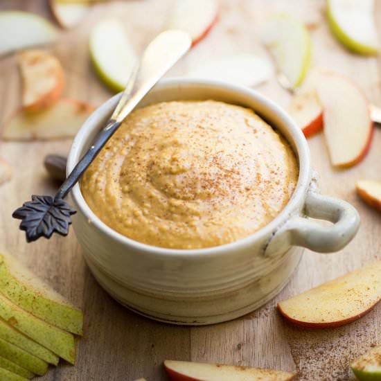 Maple-Pumpkin Fruit Dip - Recipe photo by Kiwi and Carrot