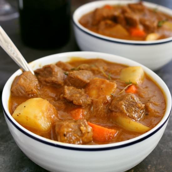 Pumpkin Beef Stew - Recipe photo by honeyandbirch
