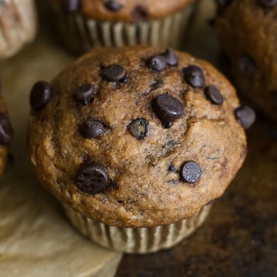 One Bowl Pumpkin Banana Muffins - Recipe photo by runningwithspoons