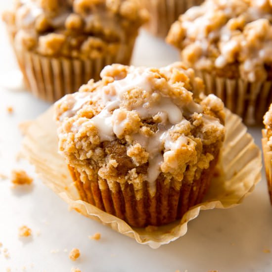 Pumpkin Crumb Cake Muffins - Recipe photo by sallysbakingaddiction