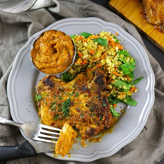 Pumpkin Curried Pork Chops - Recipe photo by SavorySpin