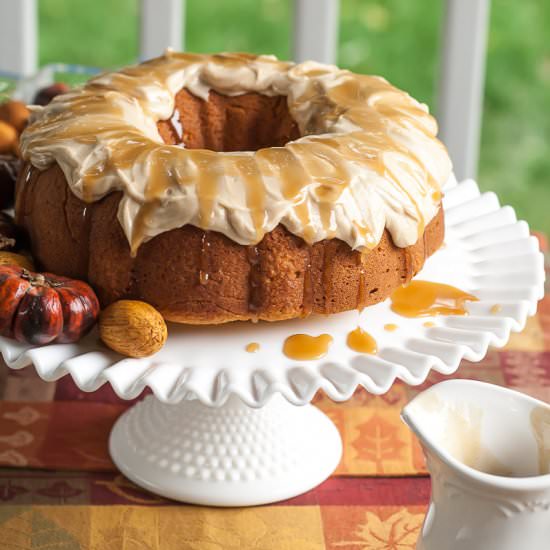 Salted Caramel Pumpkin Cake - Recipe photo by Country Cupboard Cookies