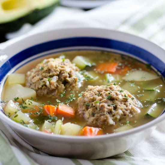 Vegan Mexican Meatball Soup - Recipe photo by dorastable