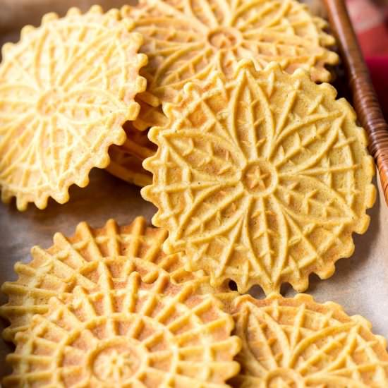 Pumpkin Spiced Pizzelles - Recipe photo by Savingroomfordessert