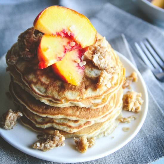 Banana Peach Pancakes - Recipe photo by Sweetphi