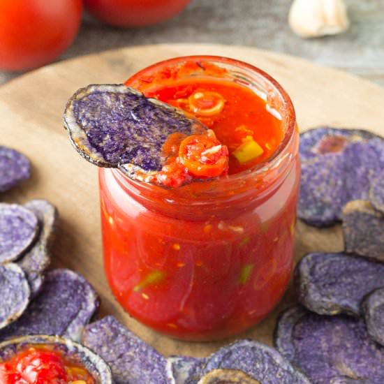Homemade Hot Tomato Sauce - Recipe photo by rollingspoons