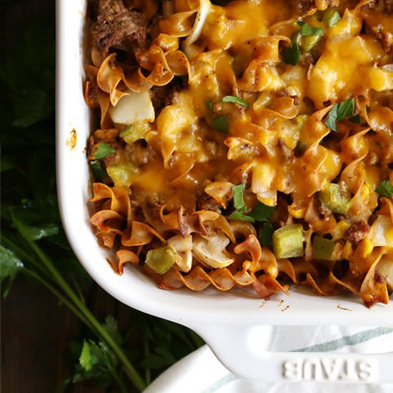 Hamburger Hotdish - Recipe photo by Melanie Makes