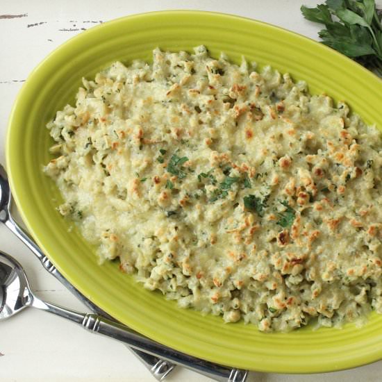 German Spaetzle and Cheese - Recipe photo by HowToFeedaLoon