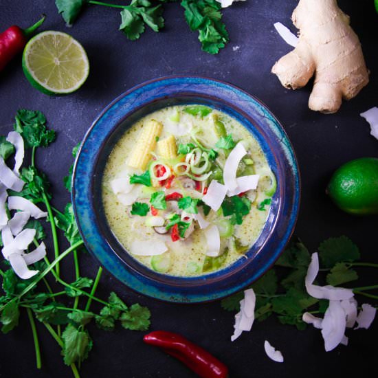 Vegetarian Tom Kha Soup - Recipe photo by Berries And Spice