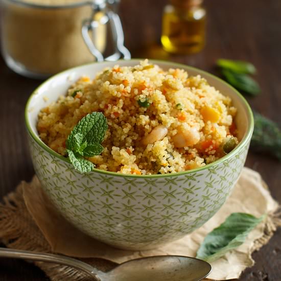 CousCous with vegetables and shrimp - Recipe photo by Katrinshine
