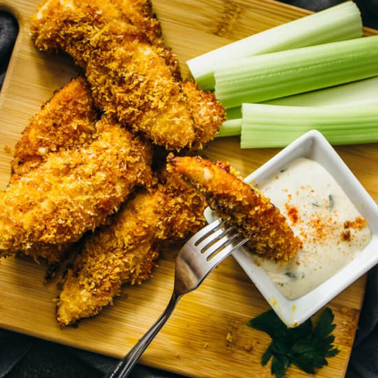 Baked chicken tenders - Recipe photo by savorytooth