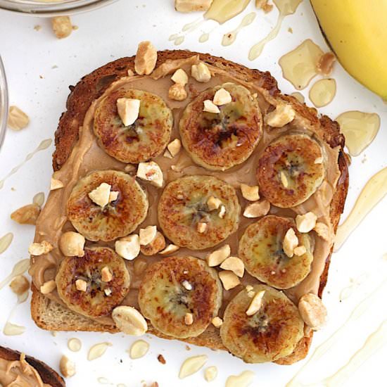 Caramelized Banana PB Toast - Recipe photo by thebakermama