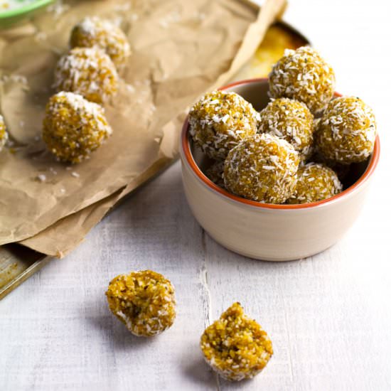 Apricot, Coconut & Chia Bliss Balls - Recipe photo by almondtozest.com