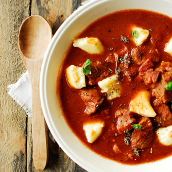 Beef Ragout with Parmesan Gnocchi - Recipe photo by servingdumplings