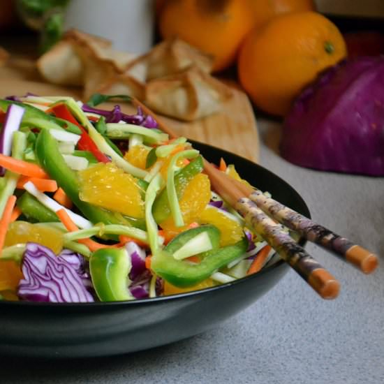 Asian Salad with Crispy Wontons - Recipe photo by foodhighs