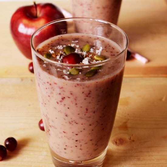 Cranberry Apple Detox Smoothie - Recipe photo by naturalfitdiet