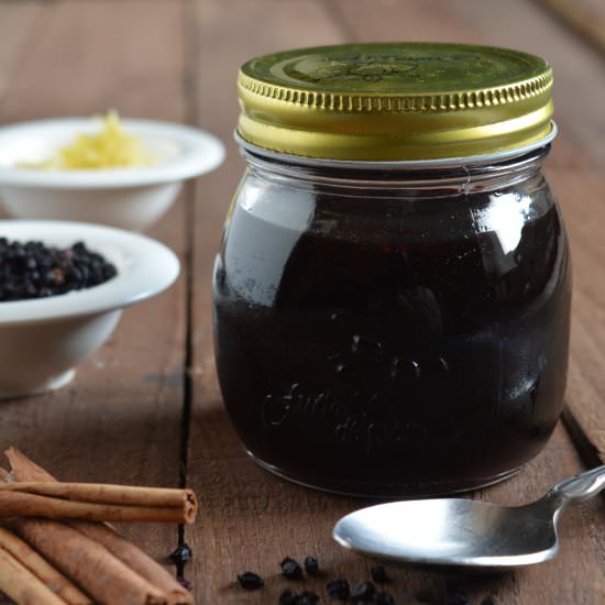 Flu-Fighting Elderberry Syrup - Recipe photo by Dr Lauras Kitchen