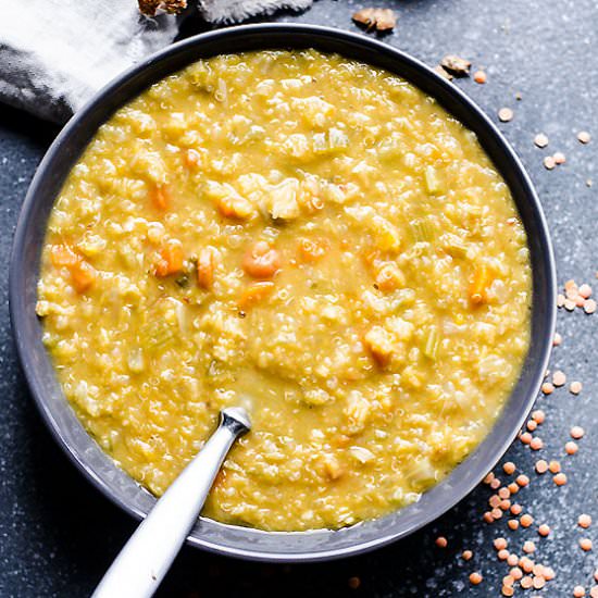 Two Spice Red Lentil Vegetable Soup - Recipe photo by ifoodreal