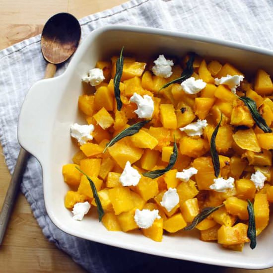 Roasted Butternut Squash with Sage - Recipe photo by youcaneatnow