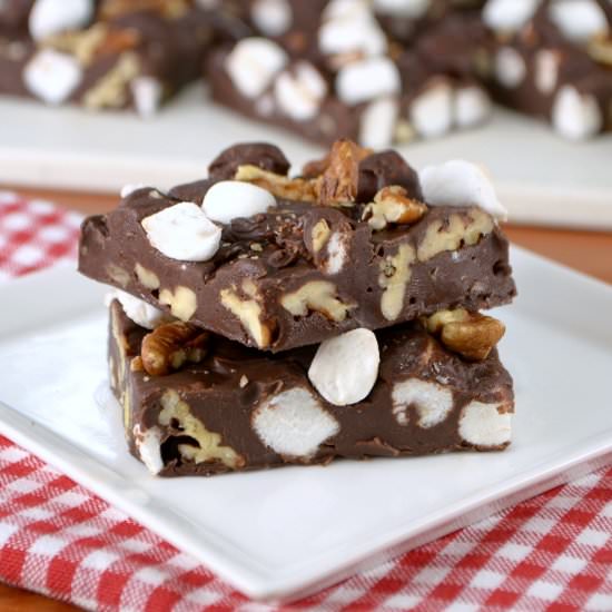 Rocky Road Fudge - Recipe photo by For the Love of Cooking