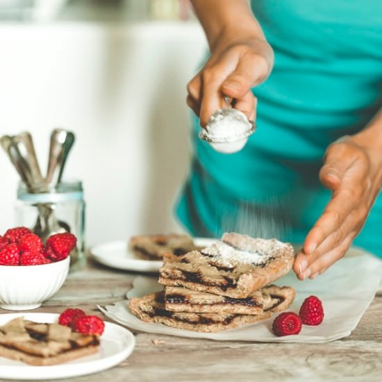 Raspberry Tart with Pistachio Crust - Recipe photo by OPSD food blog