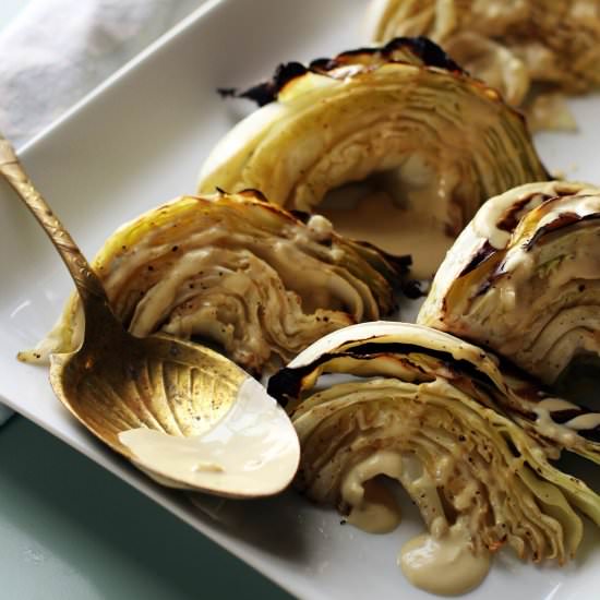 Roasted Cabbage with Dijon Sauce - Recipe photo by thepasticheblog