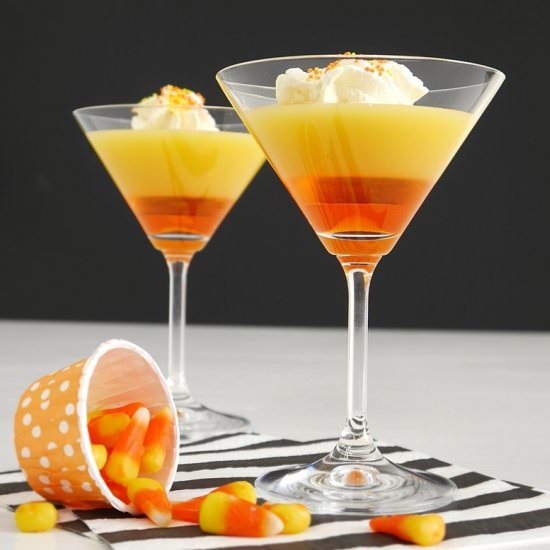 Candy Corn Halloween Cocktail - Recipe photo by BirdsParty