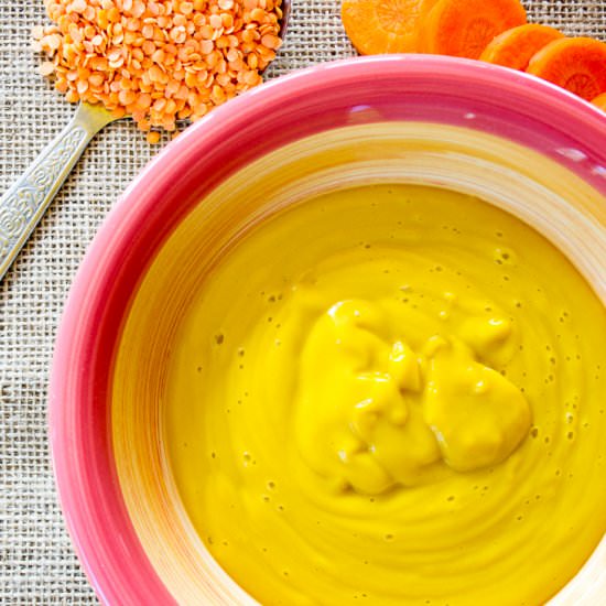 Spicy Carrot and Lentil Soup - Recipe photo by planetveggie