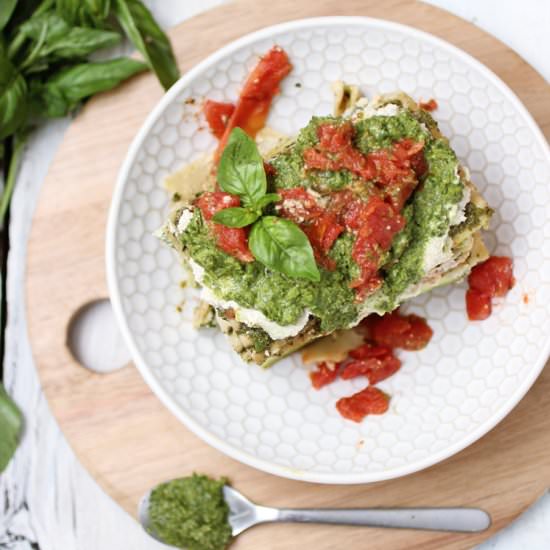 Pesto Lasagna - Recipe photo by DorasDailyDish